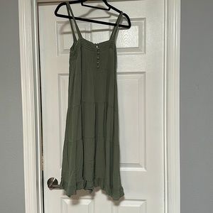 Sage green tiered dress